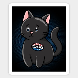 I Vomited Sticker I Voted Sticker Cat Magnet